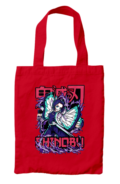 Bag with prints Demon Slayer Shinobu. Anime, demon slayer, kimetsu no yaiba, manga, serial, shinobu. 2070702