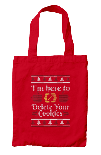 Сумка з принтом "Я тут щоб з'їсти твої кукі". 404, ай ті, айтішник, бінарний, код, програміст, розробник, хакер. 2070702