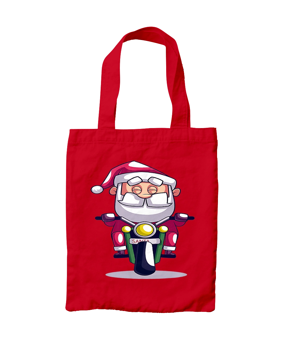 Щасливий Санта на мотоциклі