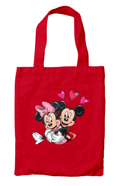 Сумка с принтом Микки Маус и Минни Маус. Mickey mouse, minnie mouse, дисней, микки, микки маус, минни маус, мультфильм. 2070702