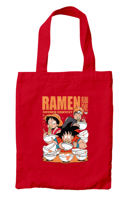 Bag with prints Ramen. Anime, characters, food, goku, luffy, manga, naruto, ramen. 2070702