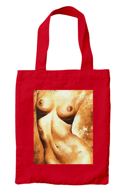 Сумка з принтом "Краса тіла". Вигини жіночого тіла, грація тіла, груди, жіноче тіло, жіночі груди, краса тіла. 2070702