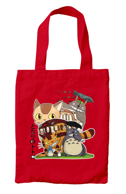 Bag with prints Totoro. Adventures, anime, comedy drama, fantasy, film, my neighbor totoro, tv series. 2070702