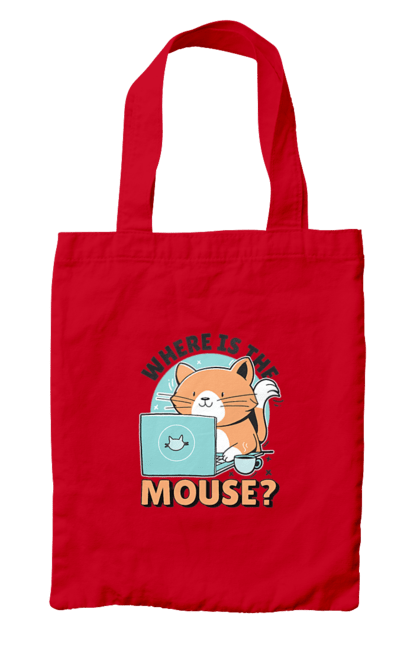 Сумка з принтом "Де миша?". Angular, c, css, html, it, javascript, jquery, php, python, react, svelt, vue, айтишник, айті, гумор, код, кодувати, прогер, програміст, програмісти, ти ж, ти ж програміст, тиж програміст. 2070702