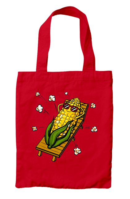 Сумка з принтом "Кукурудза Загоряє На Лежаках". Кукурудза, лежак, попкорн. 2070702