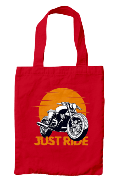 Сумка з принтом "Мотоцикл, Просто Їдь". Дорога, їзда, мотоцикл. 2070702
