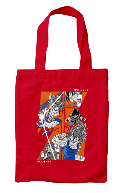 Bag with prints Dragon Ball. Anime, dragon ball, goku, manga, tv series, vegeta. 2070702