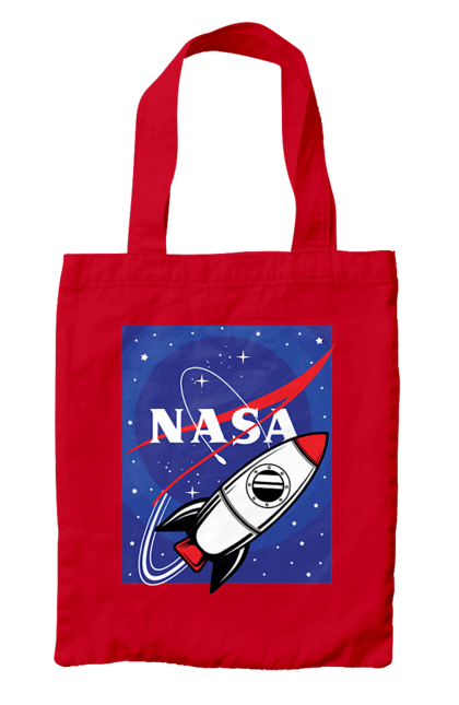 Bag with prints NASA. Aeronautics, astronautics, aviation, nasa, research, rocket, science, space, technologies, usa. 2070702