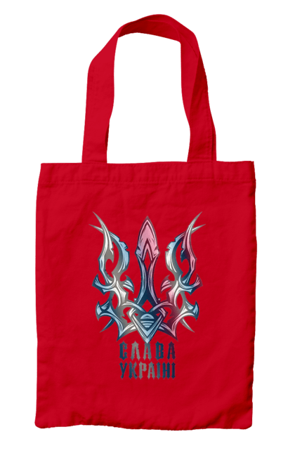 Сумка з принтом "Тризуб слава Україні кольоровий". Воля, свобода, слава україні, тризуб, тризуб слава україні, україна, я українець. 2070702