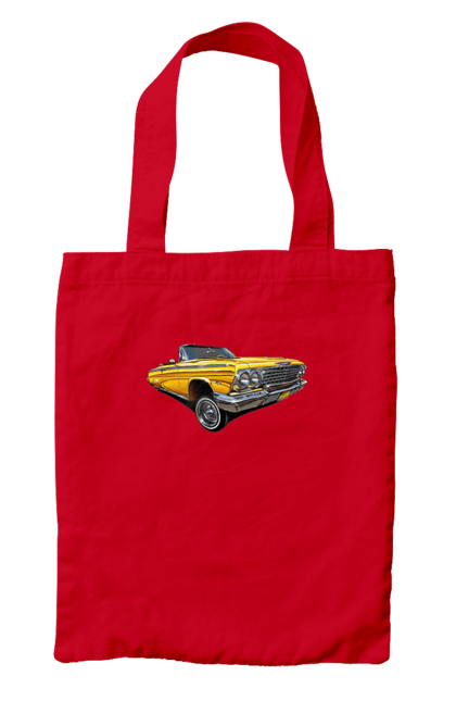 Bag with prints Car. Car, chevrolet, classic, impala, lowrider. 2070702