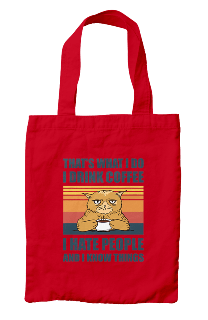 Сумка з принтом "Невдоволений кіт". Angular, c, css, html, it, javascript, jquery, php, python, react, svelt, vue, айтишник, айті, гумор, код, кодувати, прогер, програміст, програмісти, ти ж, ти ж програміст, тиж програміст. 2070702