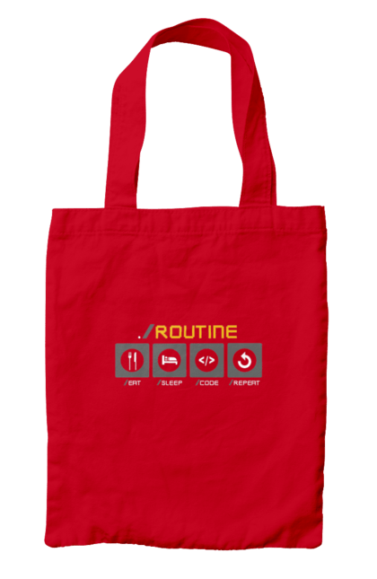 Сумка з принтом "Рутина програміста". Ай ті, айтішник, код, програміст, хакер. 2070702