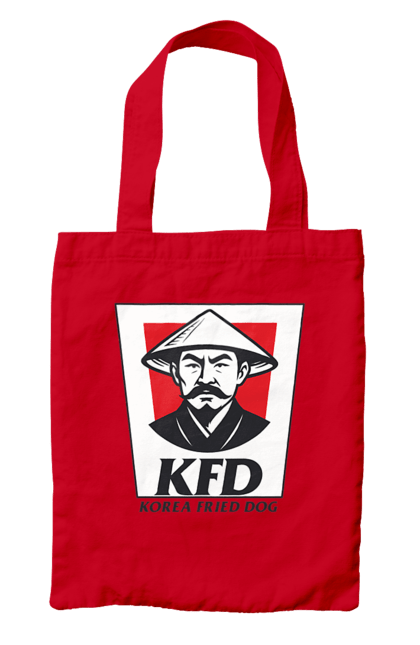 Сумка з принтом "Korea Fried Dog". Бренди, гумор, жартівливі, кфц, літні, прикольні, смішні, фаст-фуд. 2070702