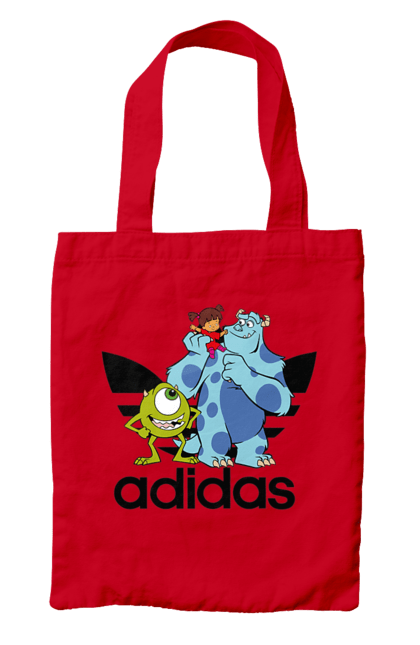 Сумка з принтом "Adidas Корпорація монстрів". Adidas, monsters inc, pixar, адідас, корпорація монстрів, мультфільм. 2070702