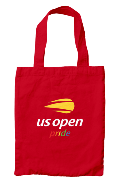 Сумка з принтом "Тенісний турнір US Open pride". Великий теніс, відкритий чемпіонат, гравці, м`яч, нью йорк, призовий фонд, ракетка, спонсор, хард, чемпіонат америки. 2070702