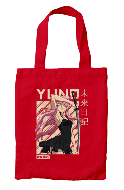 Bag with prints Future Diary Yuno Gasai. Anime, future diary, manga, survival game, yandere, yuno gasai. 2070702