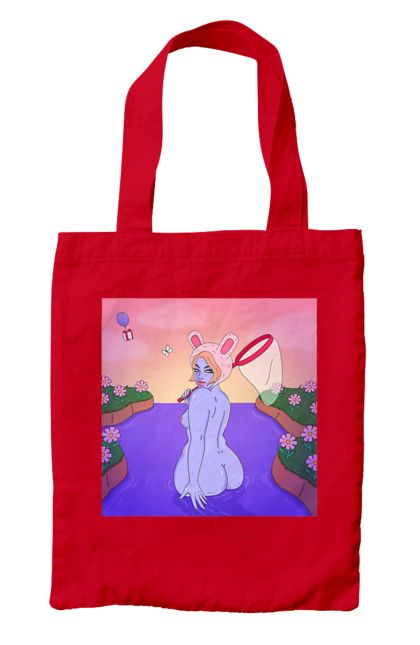 Bag with prints Purple Girl On The Hunt. Girl, naked, net. 2070702