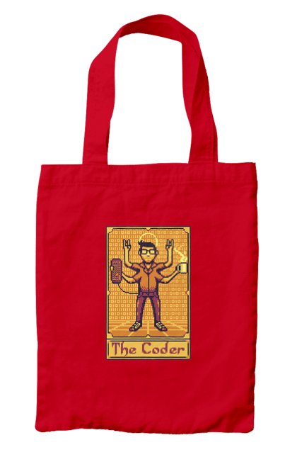 Сумка з принтом "Карта таро  кодер". Ай ті, айтішник, карта таро, код, програміст, хакер. 2070702