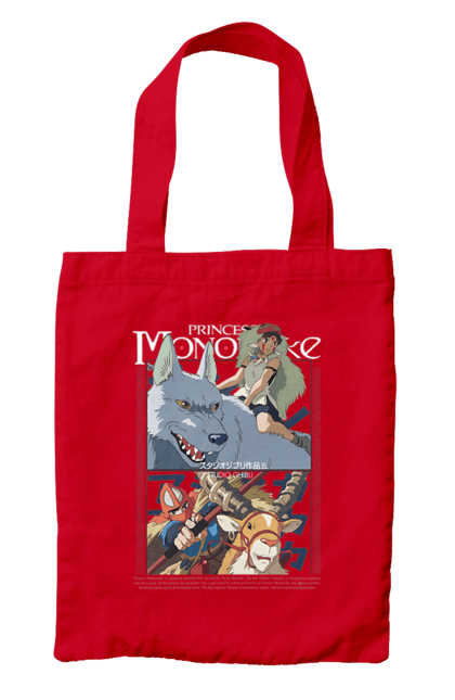 Bag with prints Princess Mononoke. Adventure, anime, fantasy, ghibli, hayao miyazaki, princess mononoke, studio ghibli. 2070702