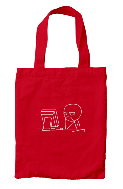 Сумка с принтом Программист. Angular, c, css, html, it, javascript, jquery, php, programmer, python, react, svelt, vue, айти, айтишник, код, кодировать, кодить, прогер, программист, программисты, ты ж, ты же, ты же программист, тыж, тыж программист, юмор. 2070702