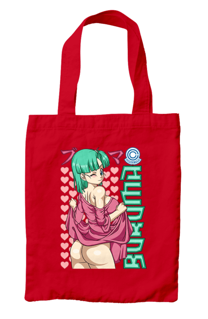 Bag with prints Dragon Ball Bulma. Anime, bulma, dragon ball, goku, manga, tv series, vegeta. 2070702