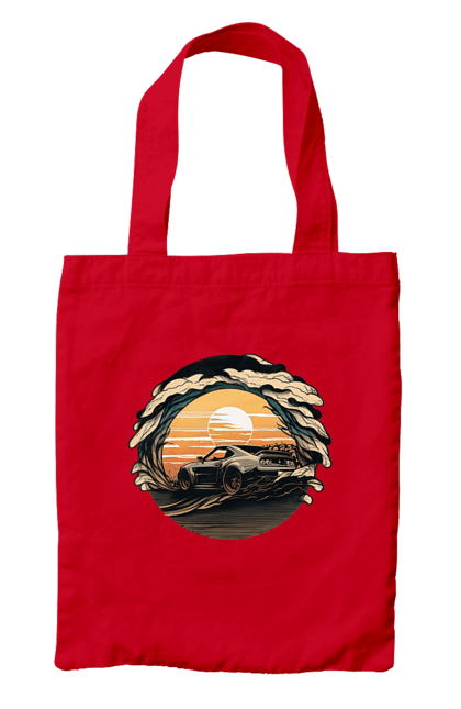 Сумка з принтом "Додж на заході сонця". Авто, автомобіль, додж, машина, машини. 2070702