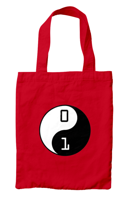 Сумка з принтом "Інь Янь". Angular, c, css, html, it, javascript, jquery, php, python, react, svelt, vue, айтишник, айті, гумор, код, кодувати, прогер, програміст, програмісти, ти ж, ти ж програміст, тиж програміст. 2070702