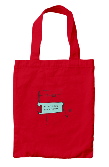 Сумка з принтом "Це не баг це фіча". Angular, c, css, html, it, javascript, jquery, php, python, react, svelt, vue, айтишник, айті, гумор, код, кодувати, прогер, програміст, програмісти, ти ж, ти ж програміст, тиж програміст. 2070702