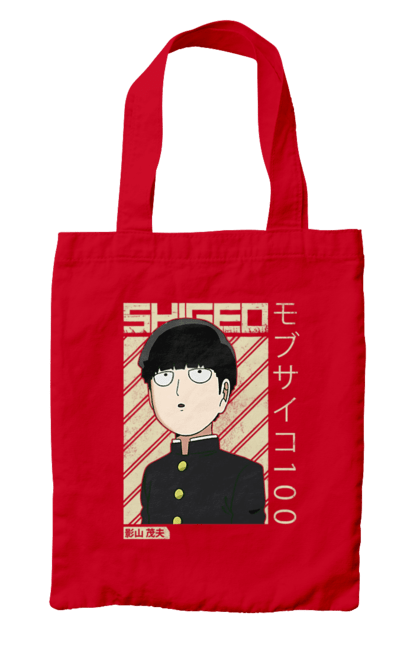 Bag with prints Mob Psycho 100. Anime, manga, mob, mob psycho 100, shigeo kageyama. 2070702