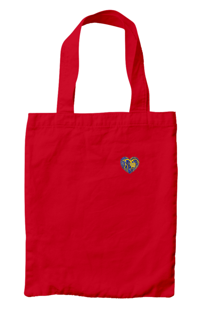 Bag with prints Hearts of the unbreakable. Dark blue, heart, symbolics, ukraine, unbreakable. 2070702