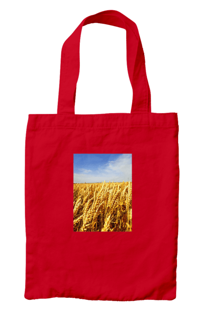 Сумка з принтом "Україна". Голубизна, красота, небо, поле, природа, пшеница. 2070702