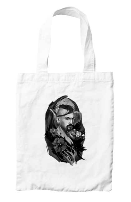 Сумка з принтом "Козак". Вуса, квітки, козак, пістолет, справжній українець, чуб. 2070702