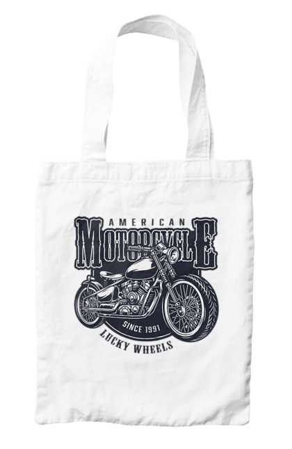 Сумка з принтом "Крутий vintage мотоцикл". Америка, вінтаж, вінтажний, гарний, мотоцикл, мотоцикли, ретро, стильно, стильовий, чоловічий. 2070702