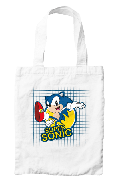Сумка з принтом "Сонік". Sega, sonic, sonic the hedgehog, відеогра, комікс, мульстеріал, сонік, талисман. CustomPrint.market