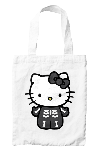 Bag with prints Hello Kitty Halloween. Brand, character, halloween, hello kitty, kitten, kitty, skeleton, zombie. 2070702