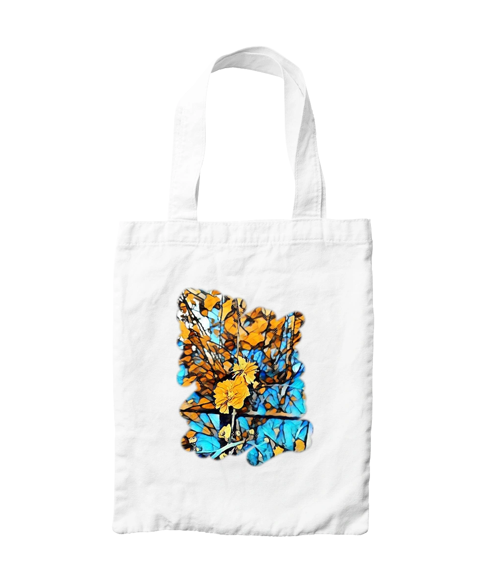 Yellow flowers on a blue background