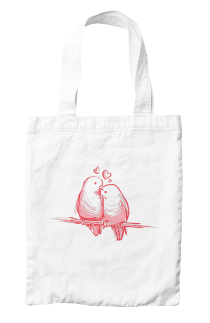 Сумка з принтом "Закохані Попугайчики". Закохані, папуги. 2070702