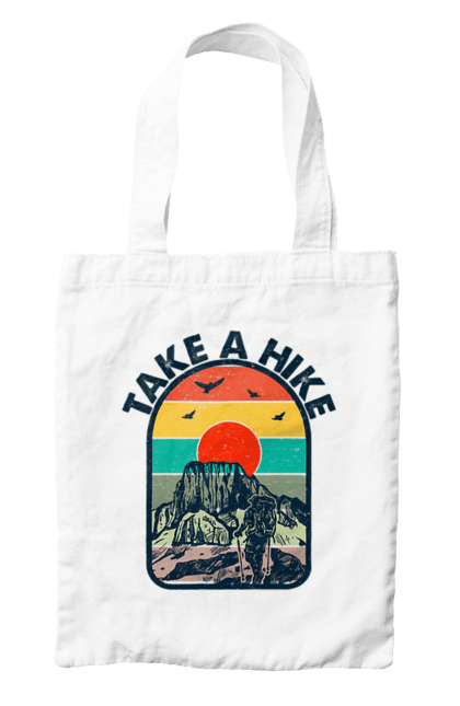 Bag with prints Take A Walk Climber, Mountains. Climber, hike, take a walk. 2070702