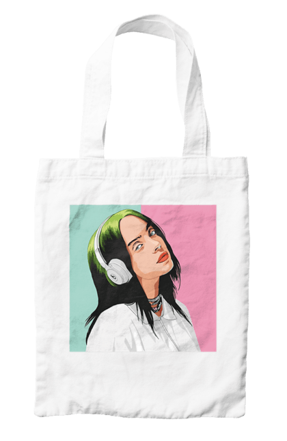 Сумка з принтом "Billie Eilish". Активістка, біллі айліш, мизукант, права, співачка, тварини. 2070702
