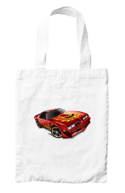 Сумка з принтом "Машина червона, швидкісна". Їзда, колеса, машина, швидкість. 2070702