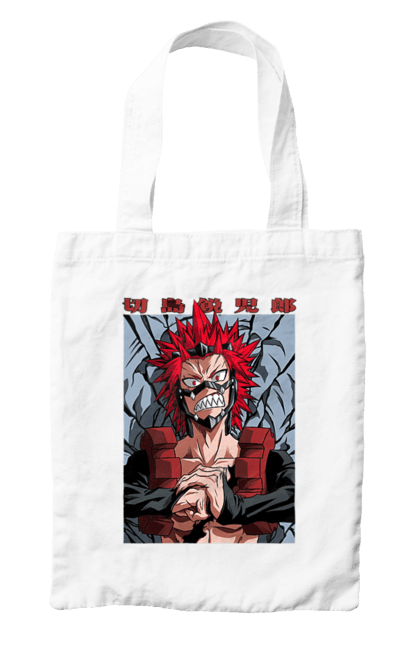 Сумка з принтом "Моя академія героїв Ейджіро Кірішіма". Eijiro kirishima, my hero academy, red riot, аніме, ейджіро киришима, ейджіро кірішіма, манга, моя академія героїв, моя геройська академія, червоний бунтар. 2070702