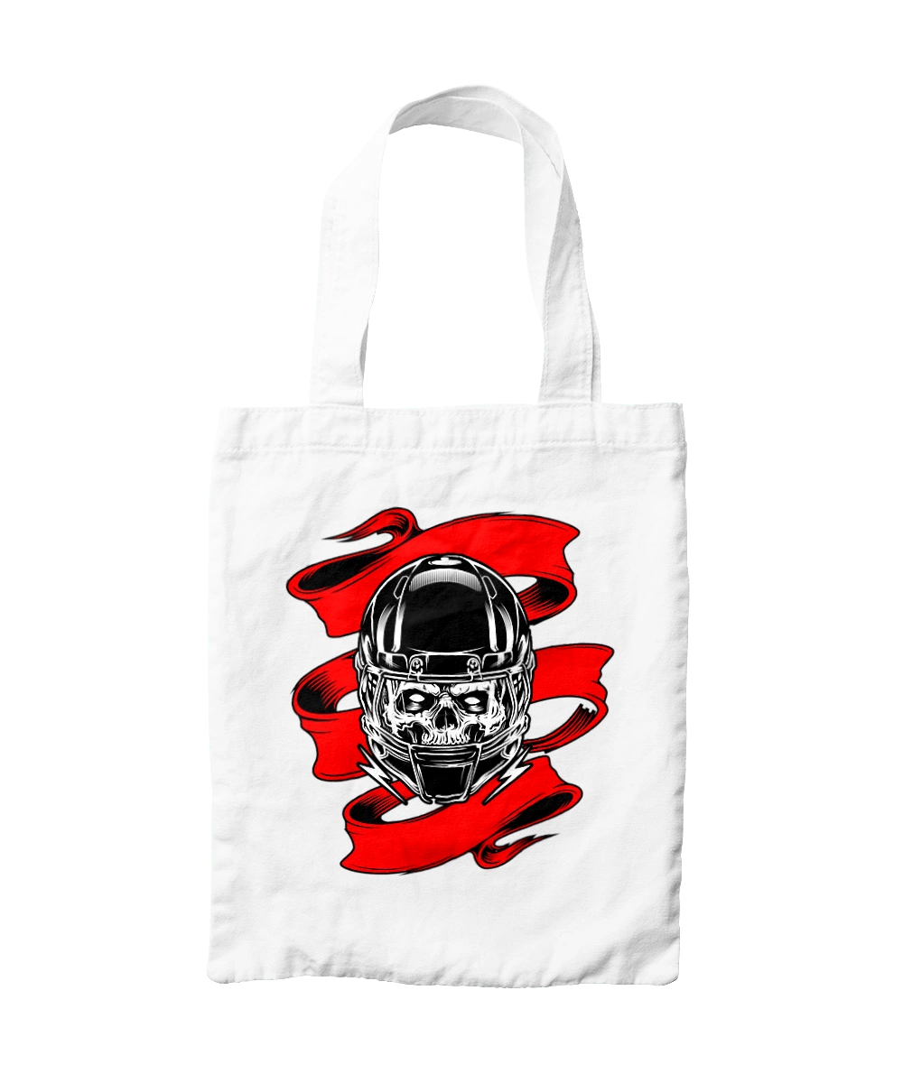 Skull in a motorcycle helmet