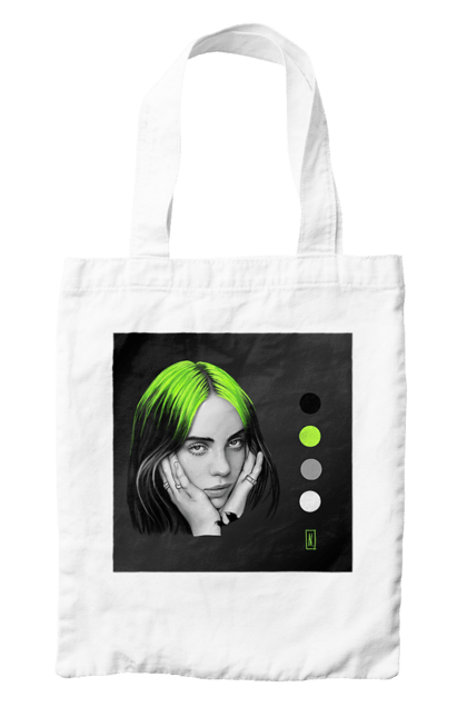 Сумка з принтом "Біллі Ейліш". Біллі, біллі ейліш, ейліш. 2070702