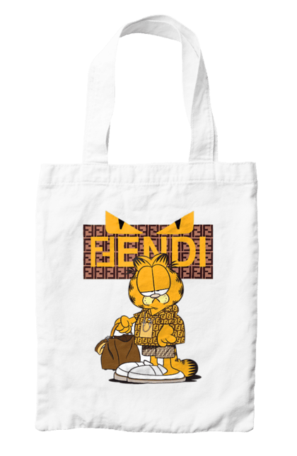 Bag with prints Fendi Garfield. Bag, brand, clothes, fashion, fashion house, fendi, garfield, italy, luxury, lvmh. 2070702