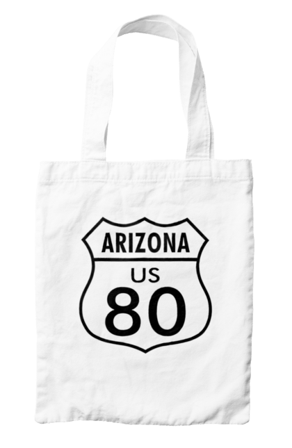 Сумка с принтом Route 80. Байк, байкер, байкер клуб, брат, братела, брутал, горячий асфальт, горячий конь, горячий стержень, дорога 50, дорога 66, дорога 80, дороги америки, дороги украины, жажда скорости, клуб байкеров, мотоцикл, мотоциклист, настоящий мужик, скорость, чувак. 2070702