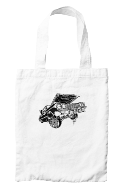 Сумка з принтом "Автомобіль". Автомобіль, імпала, класика, лоурайдер, шевроле. 2070702