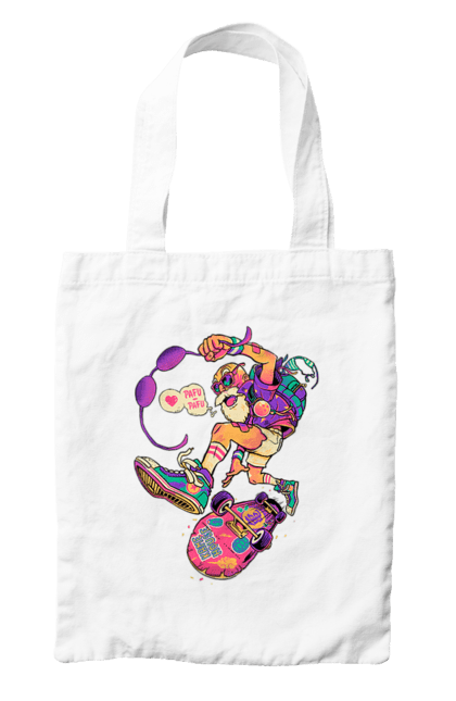 Сумка з принтом "Дід на хвилі". Будь молодим, вогонь, ганяй, грай, дід та скейт, драйв, крутий дід, молодість у душі, спорт, старість. 2070702