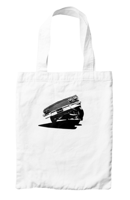 Сумка з принтом "Автомобіль". Автомобіль, імпала, класика, лоурайдер, шевроле. 2070702