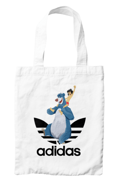 Сумка з принтом "Adidas Мауглі". Adidas, mowgli, адідас, книга, книга джунглів, мауглі, мультфільм. 2070702