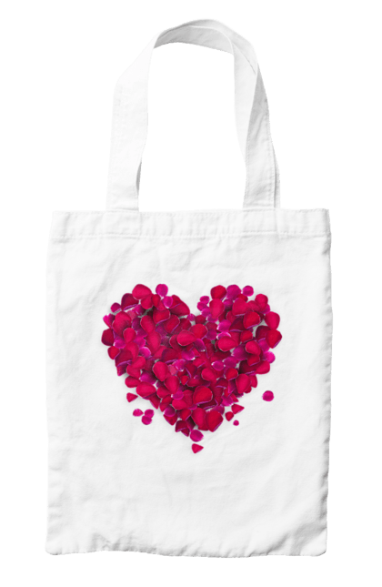 Bag with prints Heart From Rose Petals. Petals, rose flower. 2070702